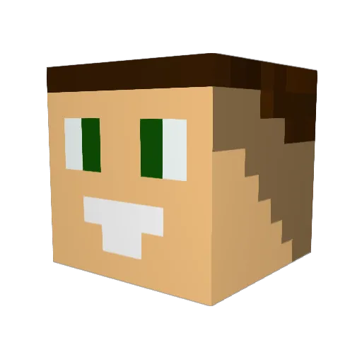 Super_Cl3m Minecraft avatar head, 3D render