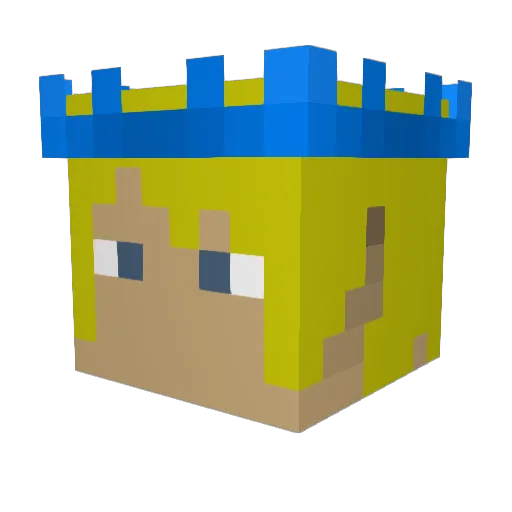 Super_Flip Minecraft avatar head, 3D render