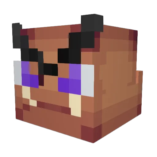 Super_Goomba Minecraft avatar head, 3D render