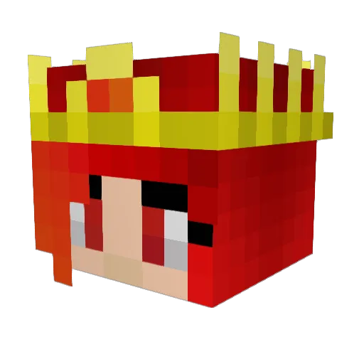 Super_Guppie Minecraft avatar head, 3D render