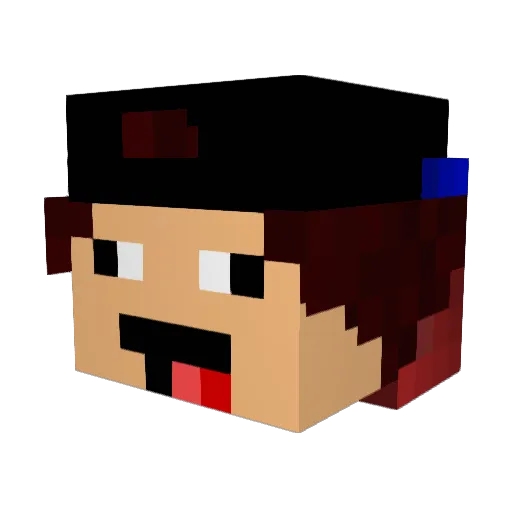 Super_Kirby Minecraft avatar head, 3D render
