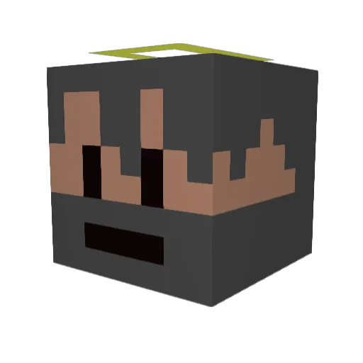 Super_MMs Minecraft avatar head, 3D render