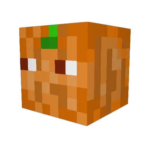 Super_Pumpkin Minecraft avatar head, 3D render