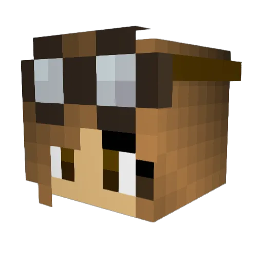 Super_Puper_PRO Minecraft avatar head, 3D render