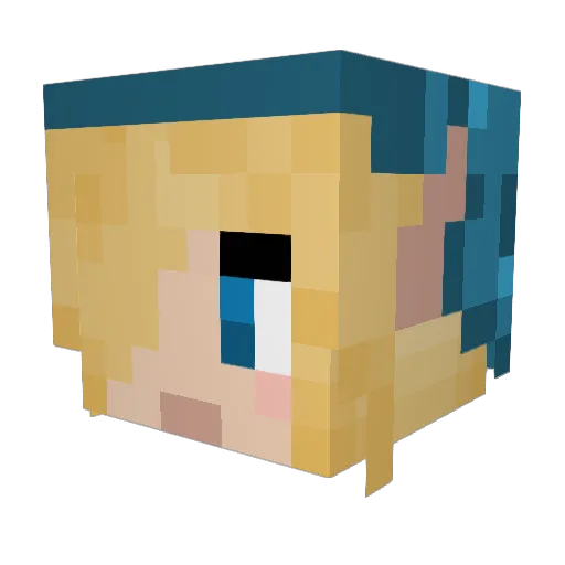 Super_Rachoux Minecraft avatar head, 3D render