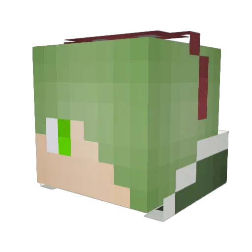 Super_Snivy77 Minecraft avatar head, 3D render