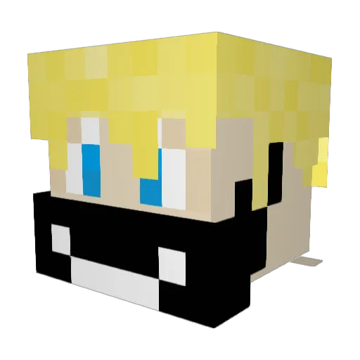 Super_Strongman Minecraft avatar head, 3D render