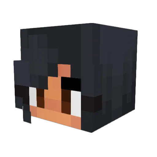 Super_Wolfy Minecraft avatar head, 3D render