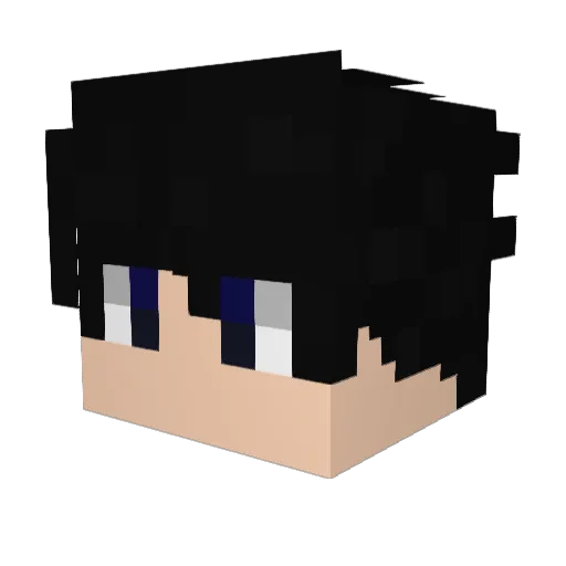 Super_Zanne Minecraft avatar head, 3D render