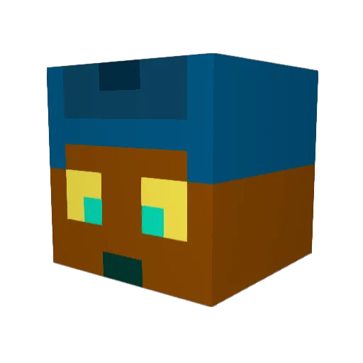 Super_________ Minecraft avatar head, 3D render