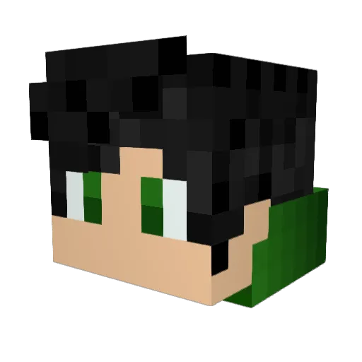 Super_blox Minecraft avatar head, 3D render