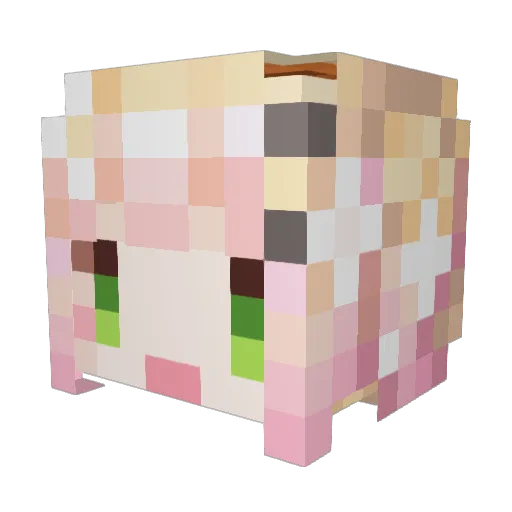 Super_nene Minecraft avatar head, 3D render
