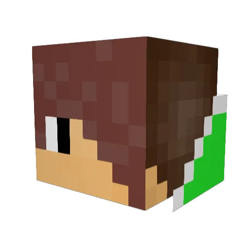 Super_own Minecraft avatar head, 3D render