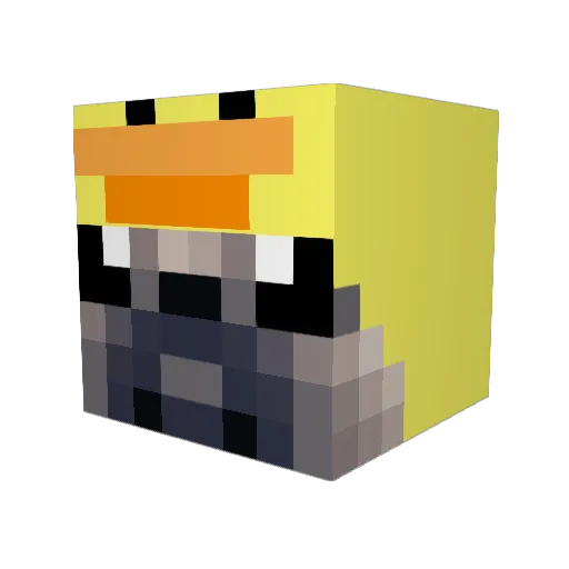 Super_pug_ninja Minecraft avatar head, 3D render