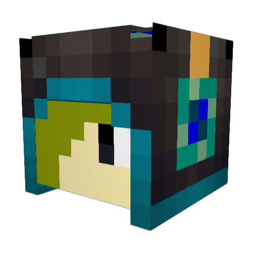 Super_qeq Minecraft avatar head, 3D render
