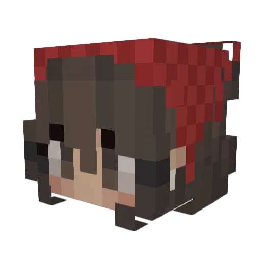 Superac6 Minecraft avatar head, 3D render