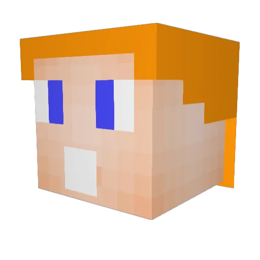 Superafa12 Minecraft avatar head, 3D render