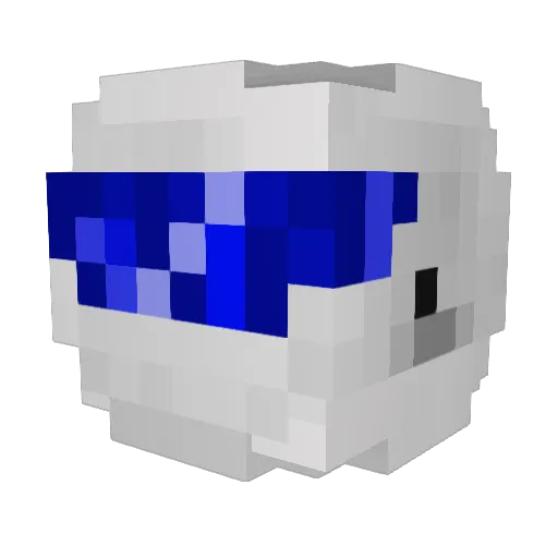 Superazassin Minecraft avatar head, 3D render