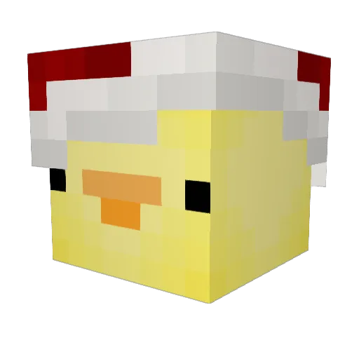 SuperbDuck Minecraft avatar head, 3D render