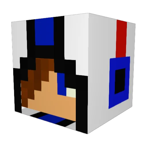 Superbanane Minecraft avatar head, 3D render
