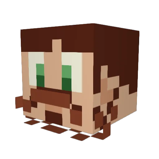 SuperbeeLavaman Minecraft avatar head, 3D render