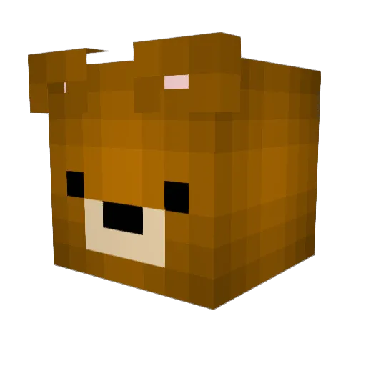 Superbeer Minecraft avatar head, 3D render