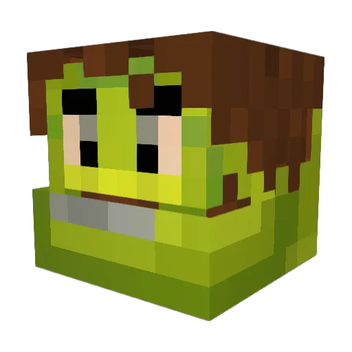 Superberti Minecraft avatar head, 3D render