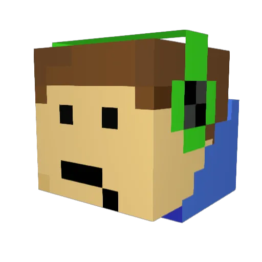 Superburger30087 Minecraft avatar head, 3D render