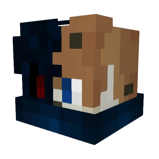 Supercape101 Minecraft avatar head, 3D render