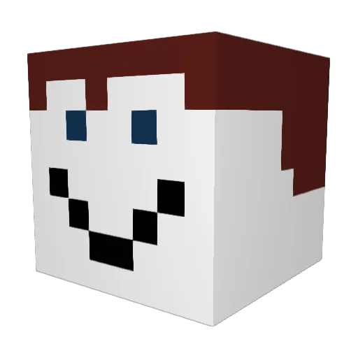 Superchild21 Minecraft avatar head, 3D render