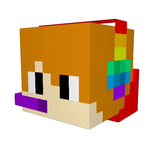 Supercow267 Minecraft avatar head, 3D render