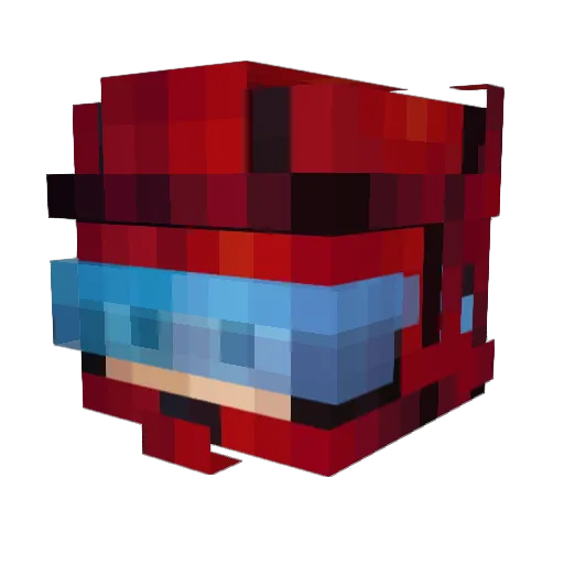 Supercrafter100 Minecraft avatar head, 3D render