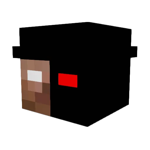 Supercreeperuy Minecraft avatar head, 3D render