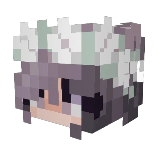 Supercroky Minecraft avatar head, 3D render
