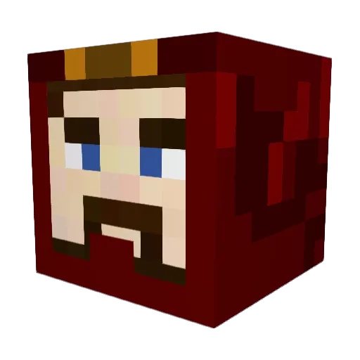 Superdanowns Minecraft avatar head, 3D render