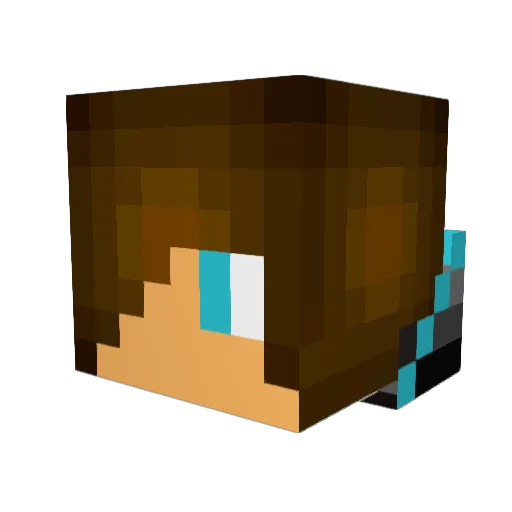 Superdash64 Minecraft avatar head, 3D render