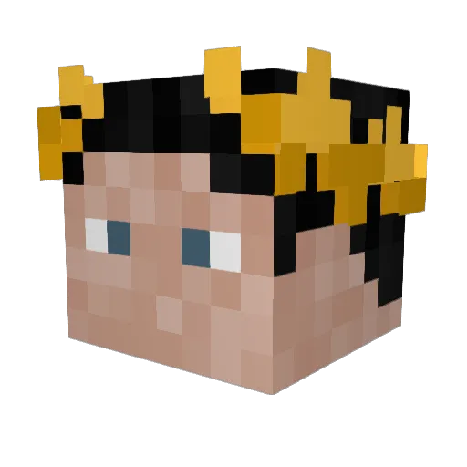 Superdreuzel Minecraft avatar head, 3D render