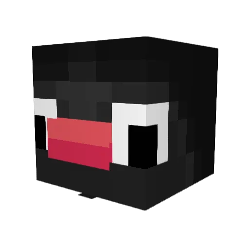 Superdupersyver Minecraft avatar head, 3D render
