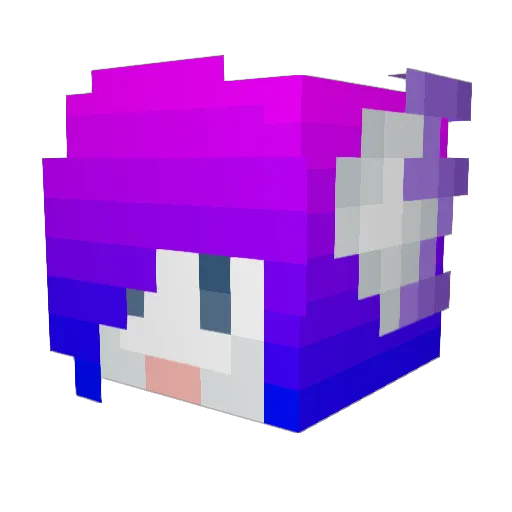 Superena Minecraft avatar head, 3D render