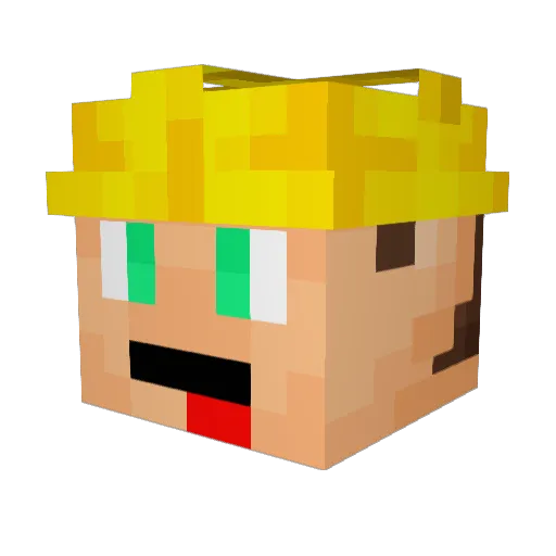 Superf1ea Minecraft avatar head, 3D render