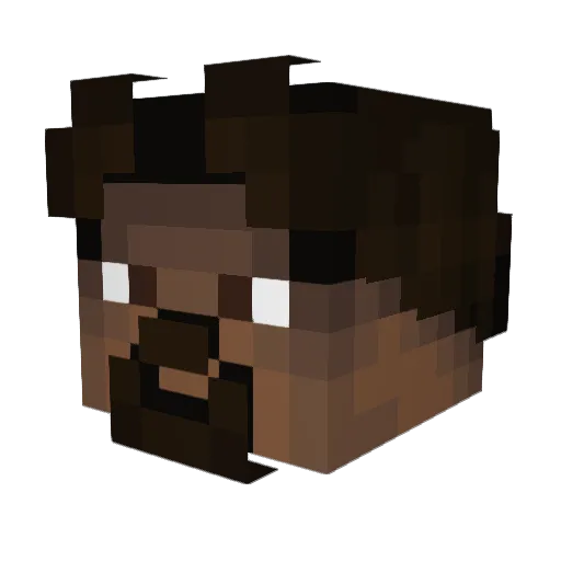 Superfenster Minecraft avatar head, 3D render