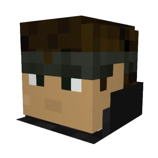 SuperfluousG Minecraft avatar head, 3D render
