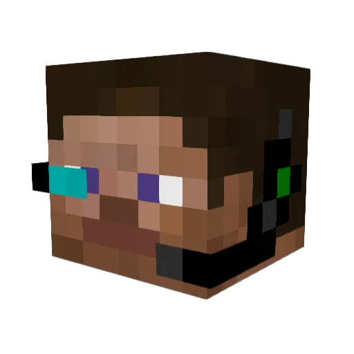 Superflygo Minecraft avatar head, 3D render