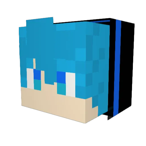 Supergan Minecraft avatar head, 3D render