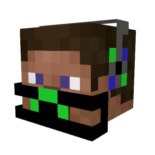 Supergo47 Minecraft avatar head, 3D render