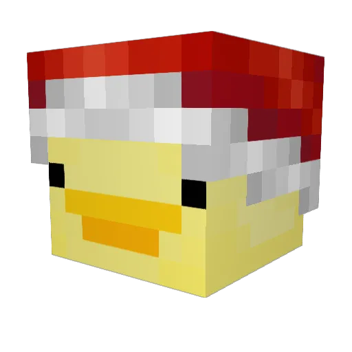 Supergodingarna Minecraft avatar head, 3D render