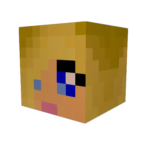 Superhaien Minecraft avatar head, 3D render
