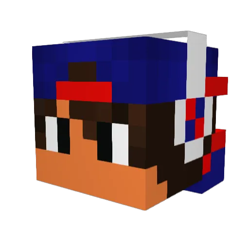 Superhannes1 Minecraft avatar head, 3D render