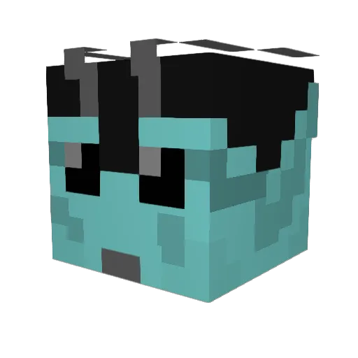 SuperiorKami Minecraft avatar head, 3D render