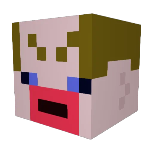 SuperiorYam Minecraft avatar head, 3D render